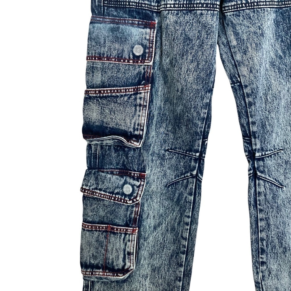 MNML Cargo Jeans 29 Blue - Picture 8 of 16